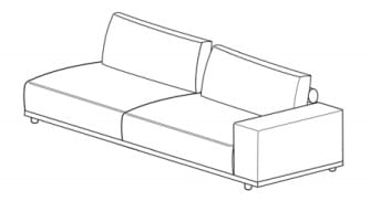 Musterring JustB! PM200 Anreihsofas